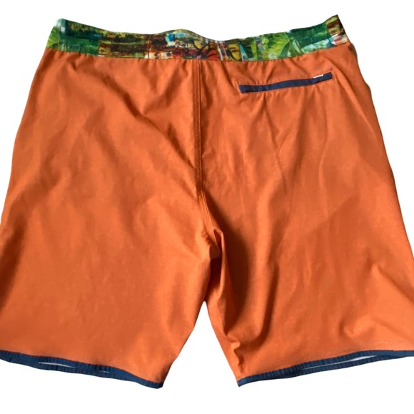 tentree Mens Orange Swim Beach Vacation Suit Shorts.Sz-40 - Picture 2 of 16